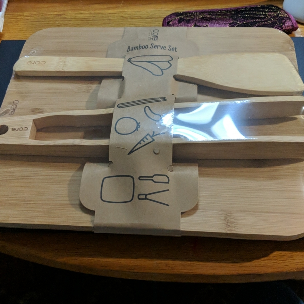 Sealed in PKG bamboo serving set